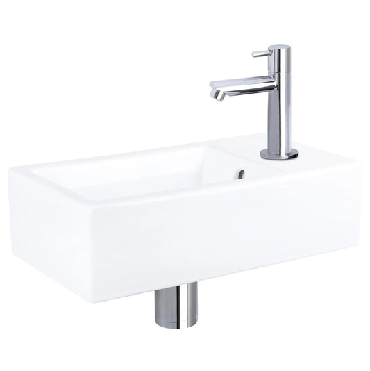 Sanisupreme Force Fonteinset – Keramiek – Kraan recht chroom