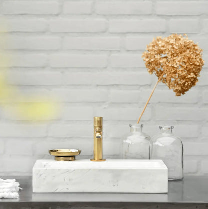 SaniSupreme goud koudwater kraan/fonteinkraan toilet rechte uitloop