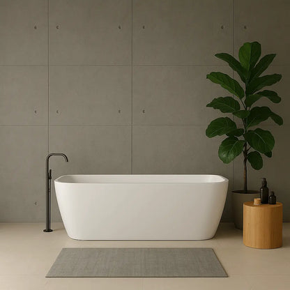 SaniSupreme half vrijstaand AquaTherme Plus met push - up acryl mat wit 180x80