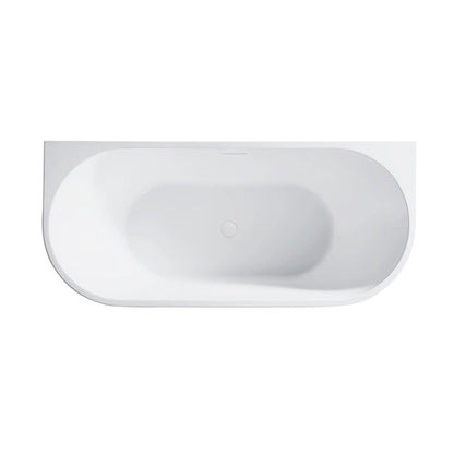 SaniSupreme half vrijstaand AquaTherme Plus met push - up acryl wit glans 180x80