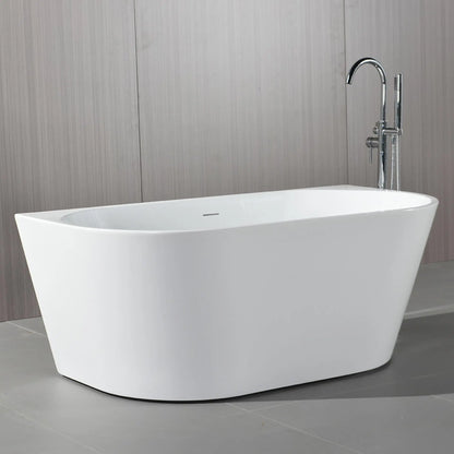 SaniSupreme halfvrijstaand bad AquaTherme acryl wit 170x80x60CM