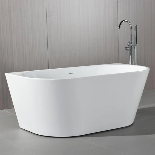 SaniSupreme halfvrijstaand bad AquaTherme acryl wit 170x80x60CM