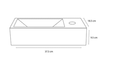 Sanisupreme Helios fonteinset – marmer – kraan recht mat zwart