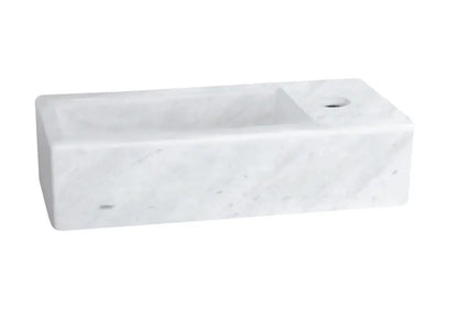 Sanisupreme Helios fonteinset – marmer – kraan recht mat zwart