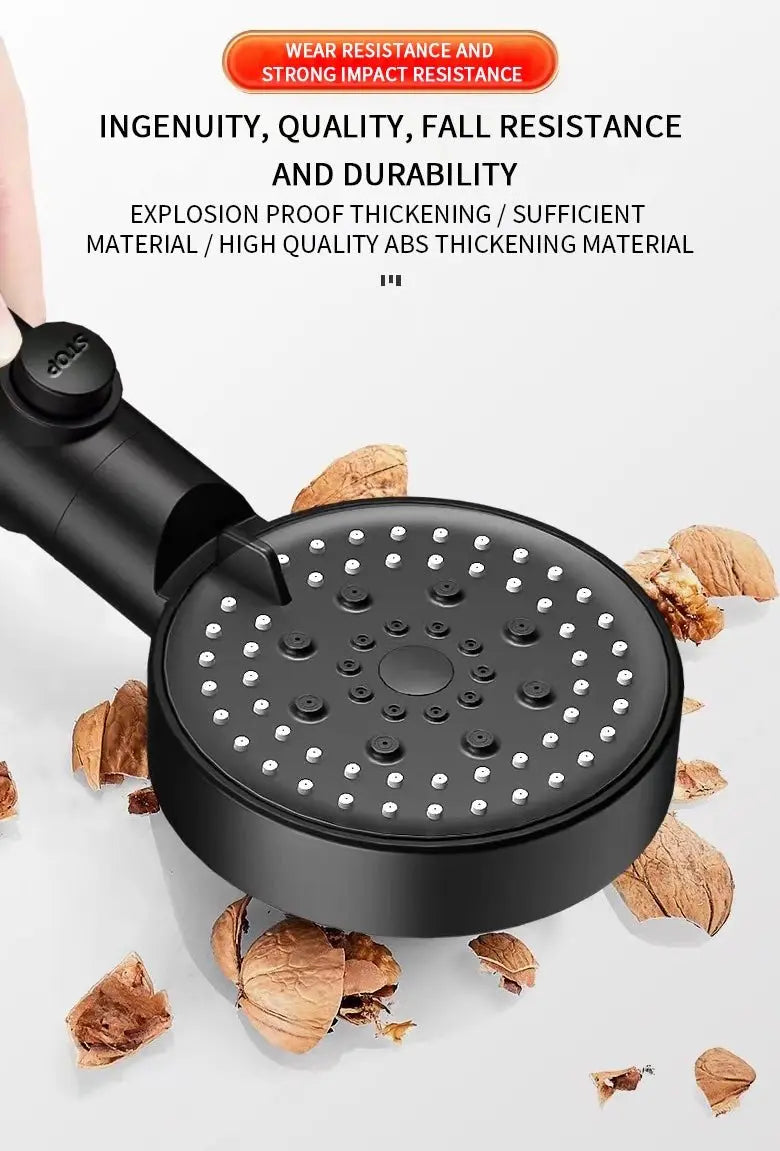 SaniSupreme HighLine Waterbesparende Jet Handdouche met 6 functies zwart