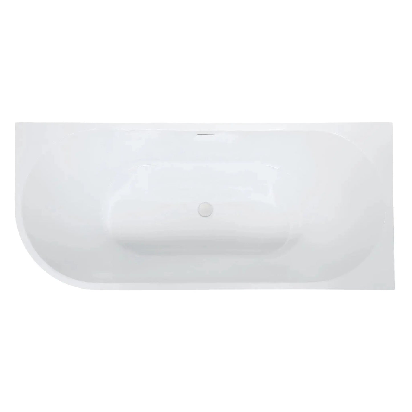 SaniSupreme hoekbad rechts AquaTherme Plus met push - up acryl mat wit 180x80