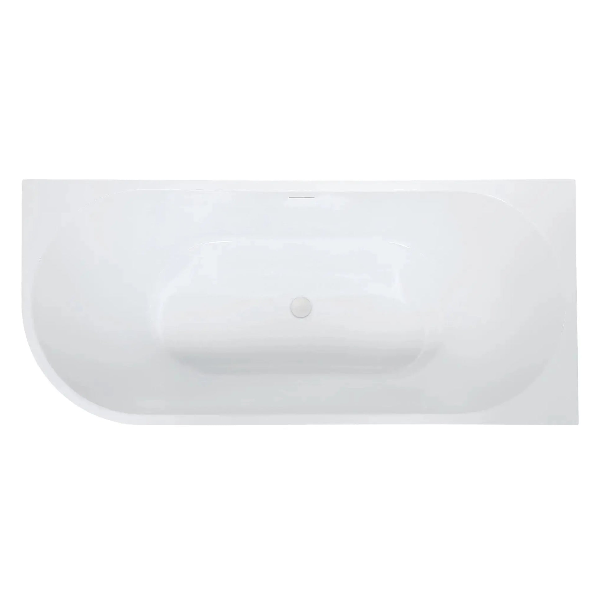 SaniSupreme hoekbad rechts AquaTherme Plus met push - up acryl mat wit 180x80