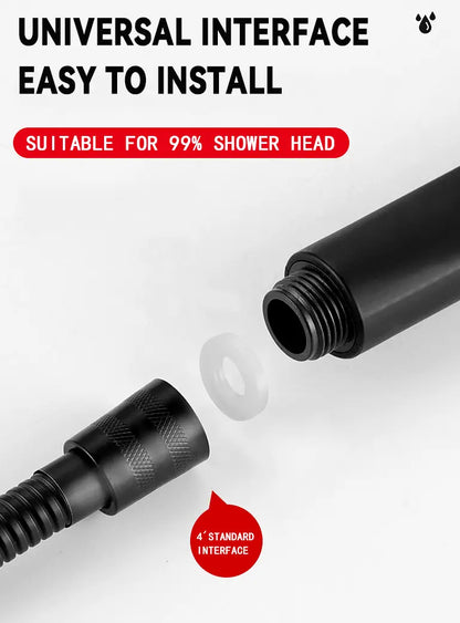 SaniSupreme Ibiza waterbesparende Handdouche met 6 waterstraal functies zwart exclusief 2 meter doucheslang