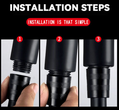 SaniSupreme Ibiza waterbesparende Handdouche met 6 waterstraal functies zwart exclusief 2 meter doucheslang