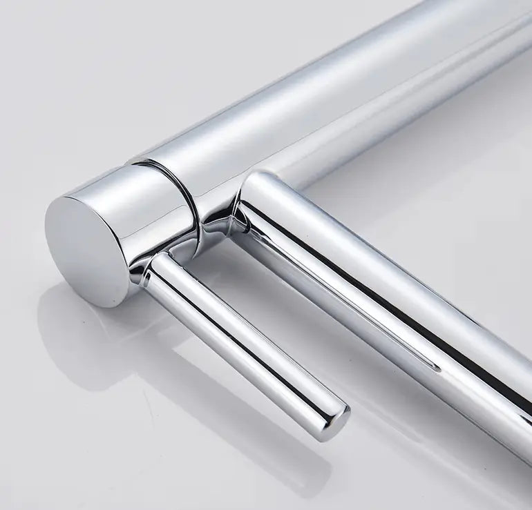 SaniSupreme Idora keramische wastafel kraan opbouw hoog model gebogen uitloop Chroom