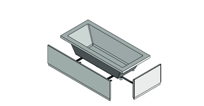 SaniSupreme Inbouw Ombouw Bad AquaTherme Plus Acryl glanzend wit 180x80x56.5