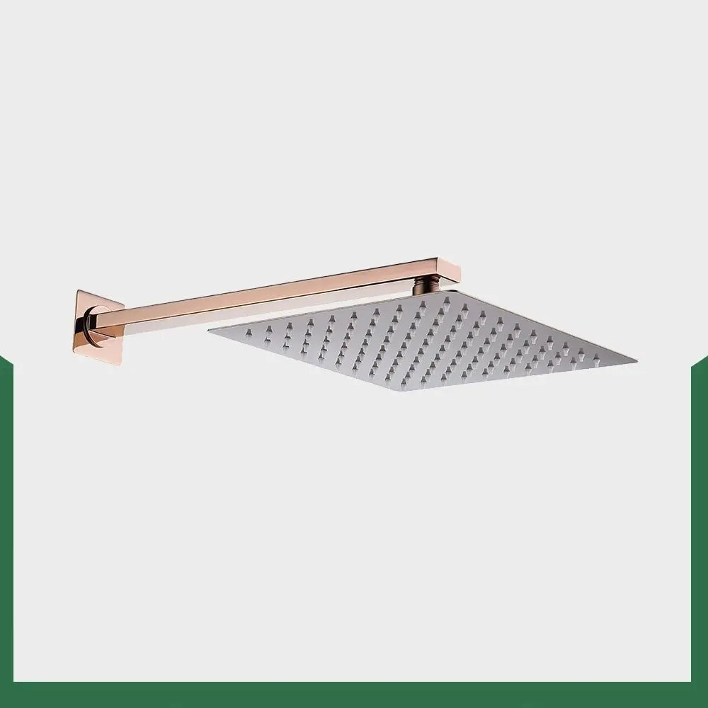 SaniSupreme Inbouw Regendouche 25 cm Set Marbella met Handdouche en Wanduitloop Geborsteld Koper