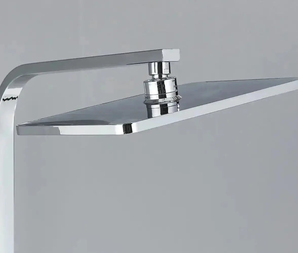 SaniSupreme Kentucky LCD Thermostatisch opbouw doucheset 19 x 29 cm. regendouche chroom glans vierkant