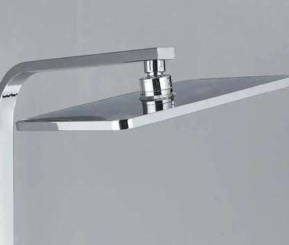 SaniSupreme Kentucky LCD Thermostatisch opbouw doucheset 19 x 29 cm. regendouche chroom glans vierkant