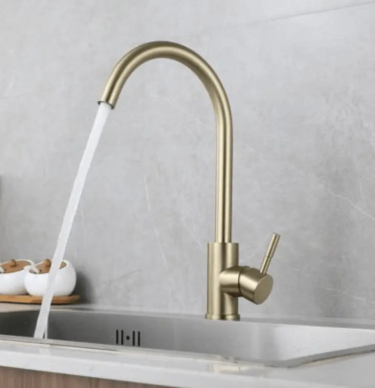 Sanisupreme Keukenkraan Novaro Geborsteld Goud