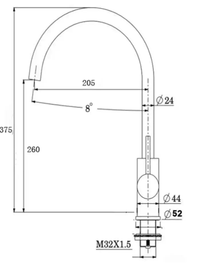 Sanisupreme Keukenkraan Novaro Gun Metal