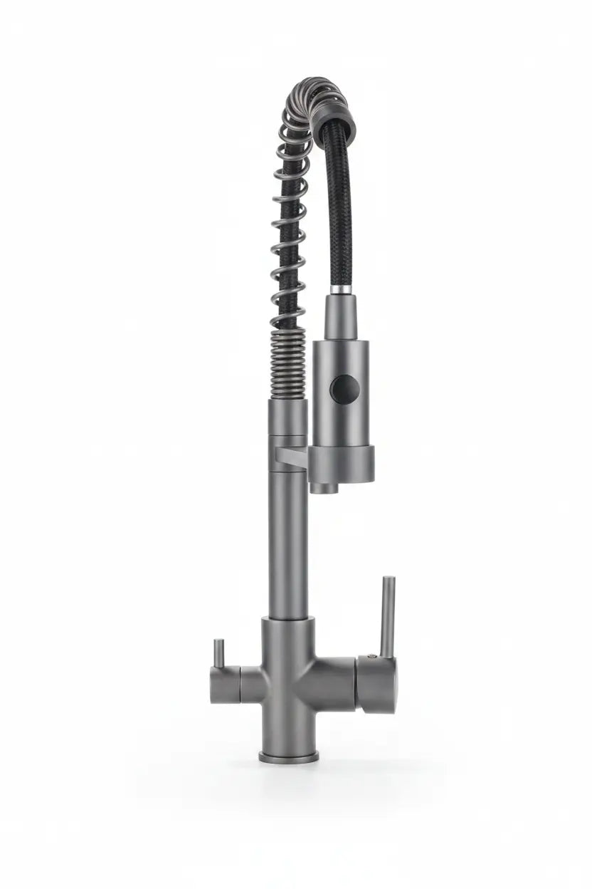 sanisupreme-keukenkraan-pull-down-bologna-gebogen-met-veer-mat-grijs-4660611