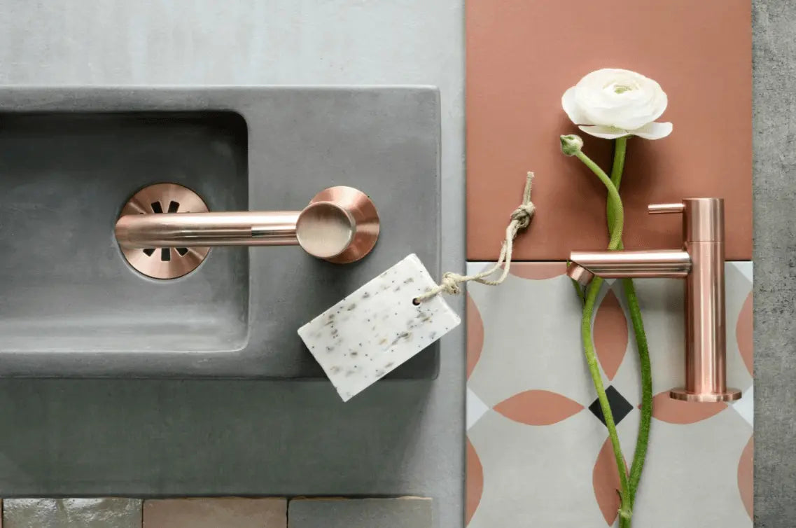 SaniSupreme koper koudwater kraan/fonteinkraan toilet rechte uitloop