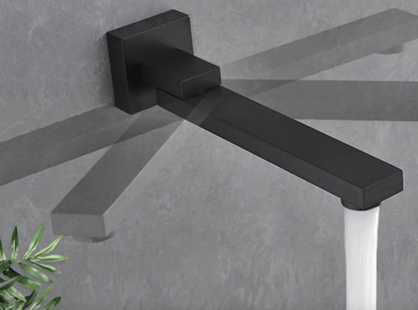 SaniSupreme® LCD Manhattan inbouwdouche 3 weg met SmartPulse Plafond Regendouche Plateau Alicante 50 cm vierkant mat zwart