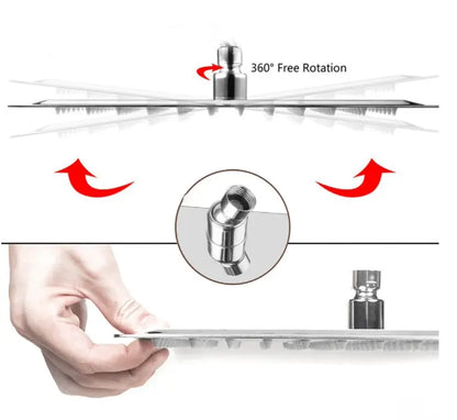 SaniSupreme® Lima inbouw doucheset | handdouche|mengkraan|regendouche (12 inch) | rond |Chroom 2 weg