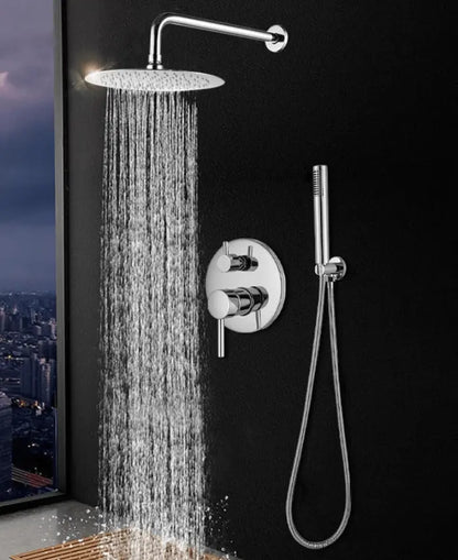 SaniSupreme® Lima inbouw doucheset | handdouche|mengkraan|regendouche (12 inch) | rond |Chroom 2 weg