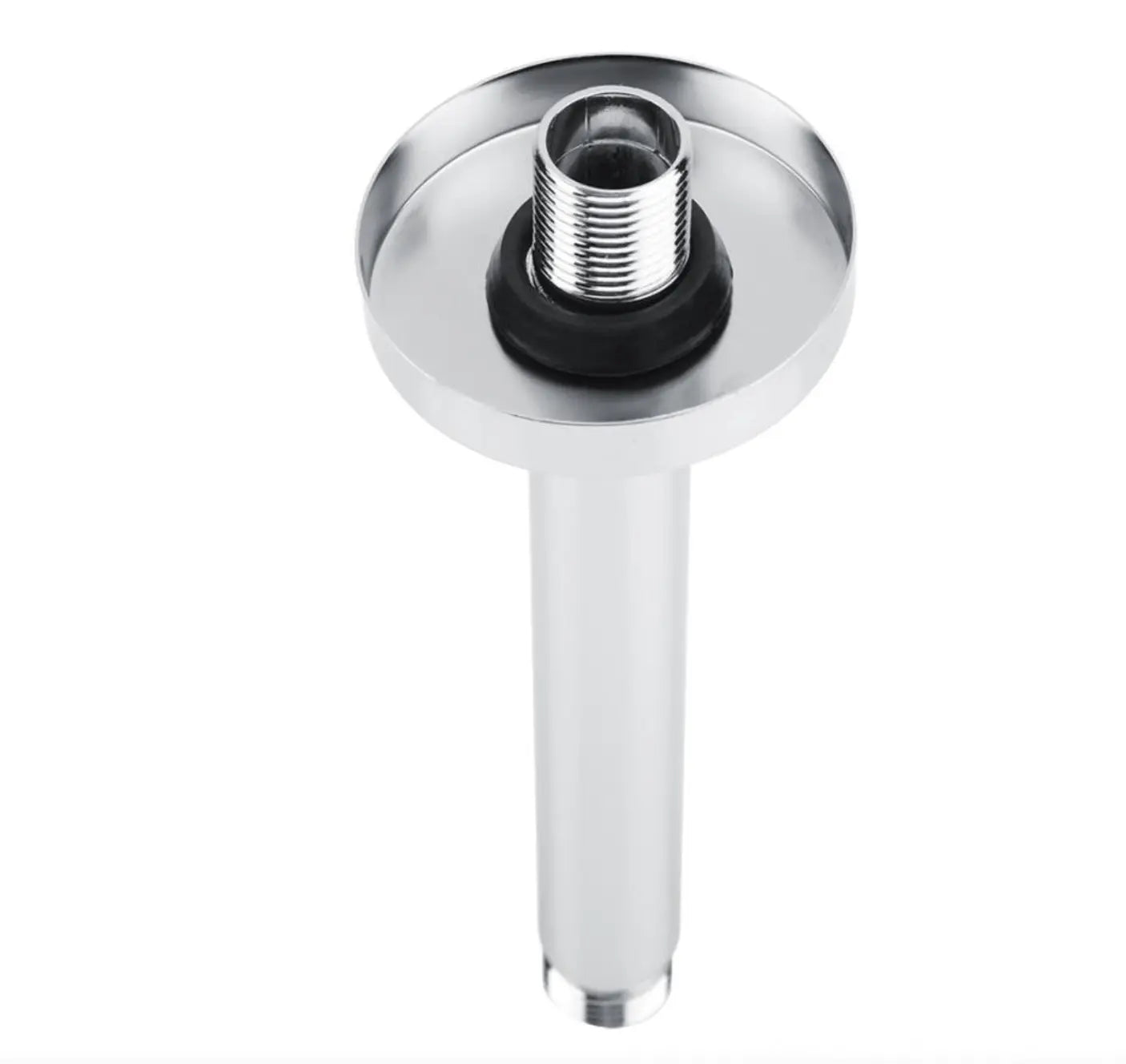 SaniSupreme Losse douche arm plafond, glans chroom, rond, 15 cm. lang met rozet