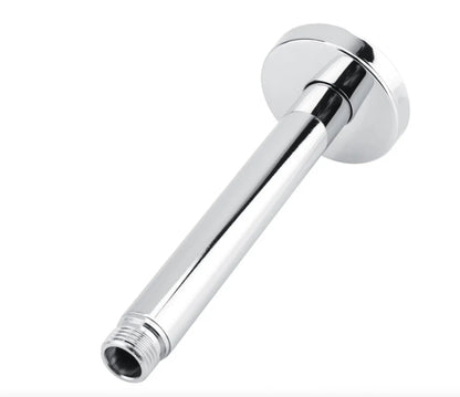 SaniSupreme Losse douche arm plafond, glans chroom, rond, 15 cm. lang met rozet