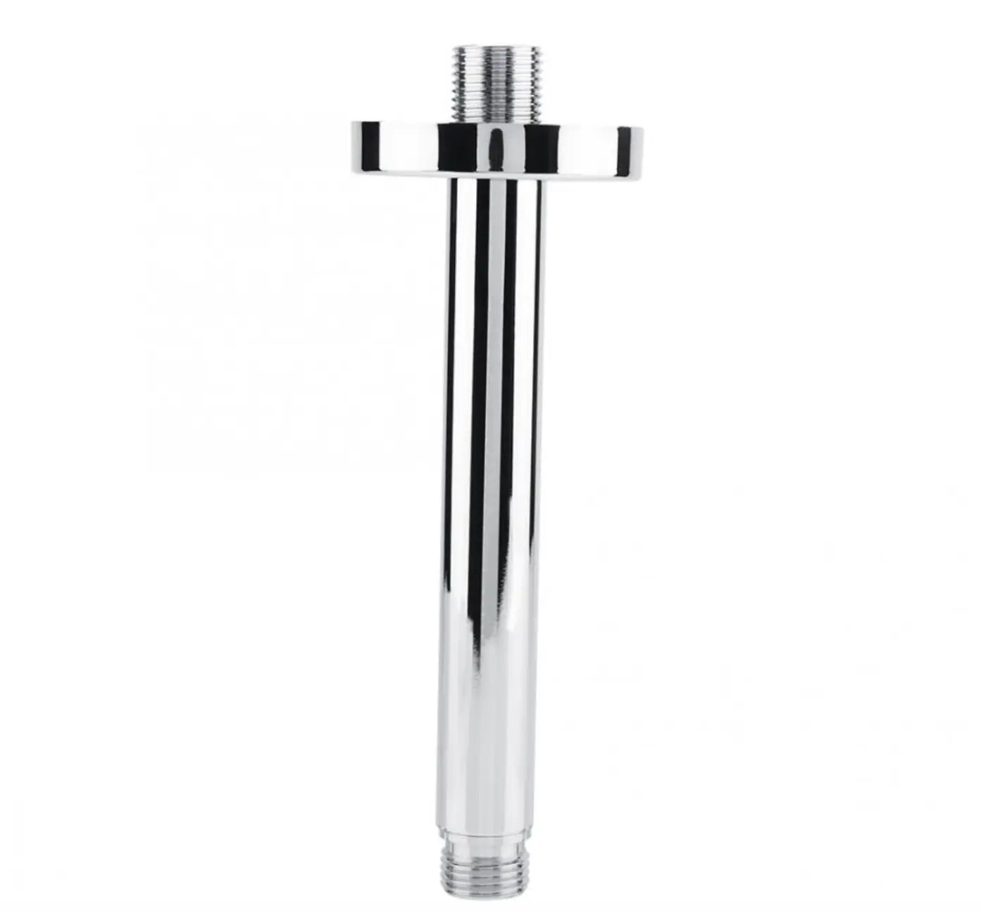 SaniSupreme Losse douche arm plafond, glans chroom, rond, 15 cm. lang met rozet