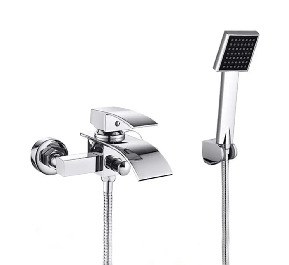 SaniSupreme Luca doucheset badset opbouw mengkraan 2 weg met smalle handdouche Chroom Glans