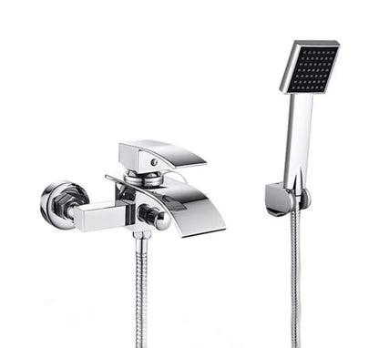 SaniSupreme Luca doucheset badset opbouw mengkraan 2 weg met smalle handdouche Chroom Glans