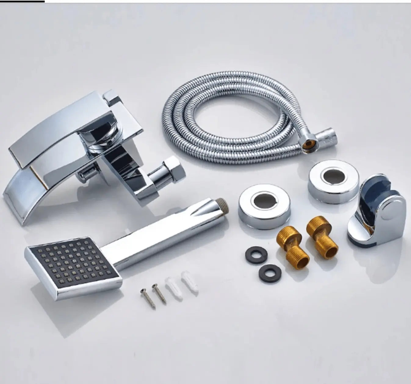 SaniSupreme Luca doucheset badset opbouw mengkraan 2 weg met smalle handdouche Chroom Glans