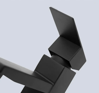 SaniSupreme Luca wastafel kraan opbouw laag model vierkant mat zwart