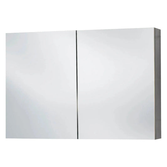 Sanisupreme Malmo spiegelkast 60x66x13cm 2 deuren met spiegel MDF Antraciet Grijs