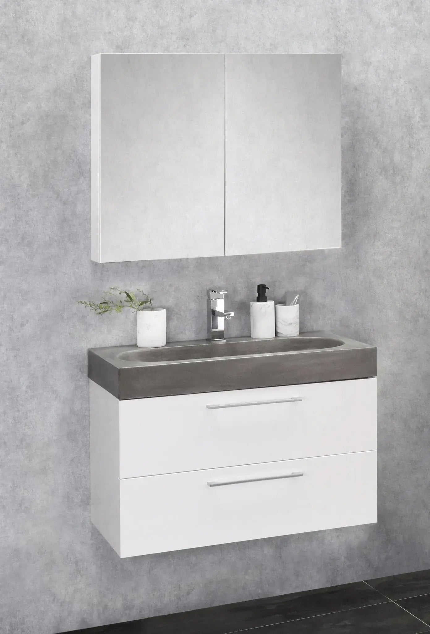 SMI PGS 8枚CD Sanisupreme Malmo spiegelkast 60x66x13cm 2 deuren met spiegel MDF