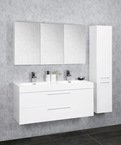 Sanisupreme Malmo spiegelkast style 120x66x13cm 3 deuren met spiegel MDF Wit Glans