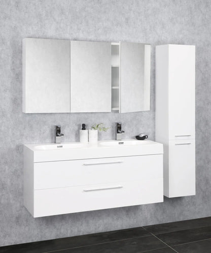 Sanisupreme Malmo spiegelkast style 120x66x13cm 3 deuren met spiegel MDF Wit Glans