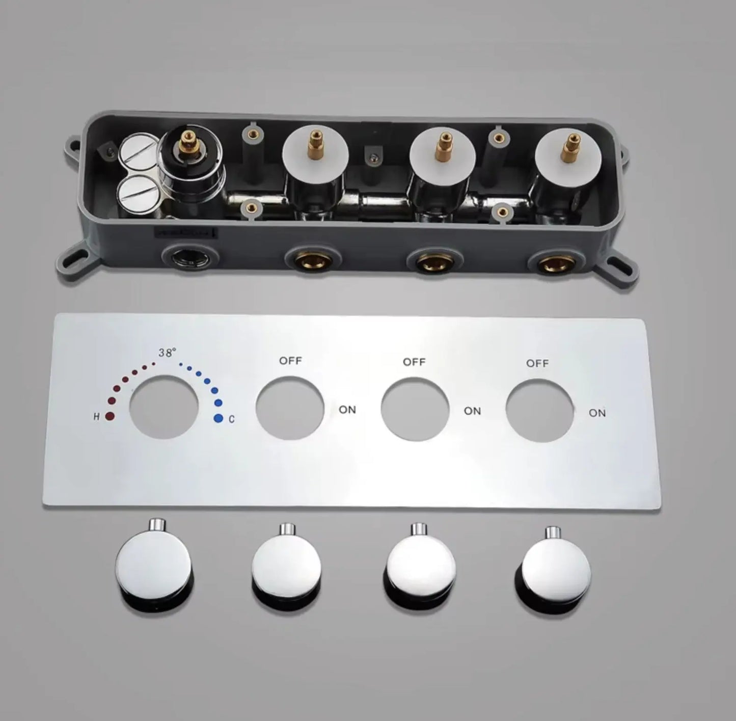 SaniSupreme Manhattan Inbouw Regendouche Mengkraan 3 - weg los chroom glans