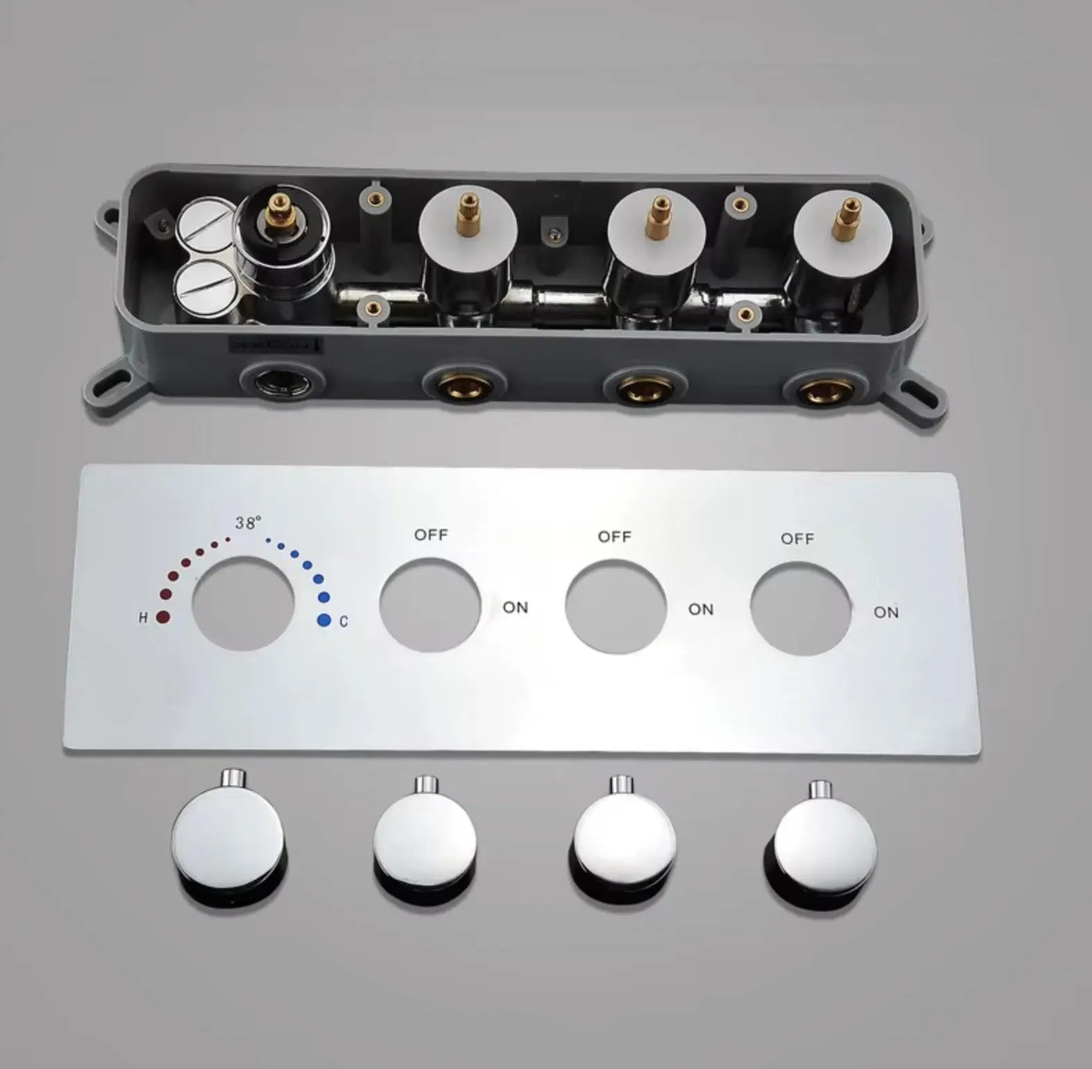 SaniSupreme Manhattan Inbouw Regendouche Mengkraan 3 - weg los chroom glans