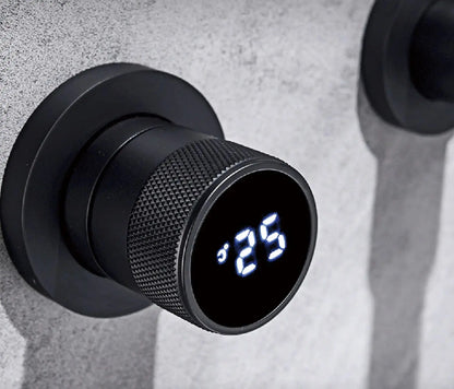 SaniSupreme Manhattan inbouw wastafelkraan mengkraan LCD keramisch geborsteld goud