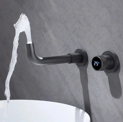 SaniSupreme Manhattan inbouw wastafelkraan mengkraan LCD keramisch geborsteld goud