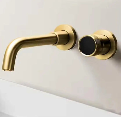 SaniSupreme Manhattan inbouw wastafelkraan mengkraan LCD keramisch geborsteld goud