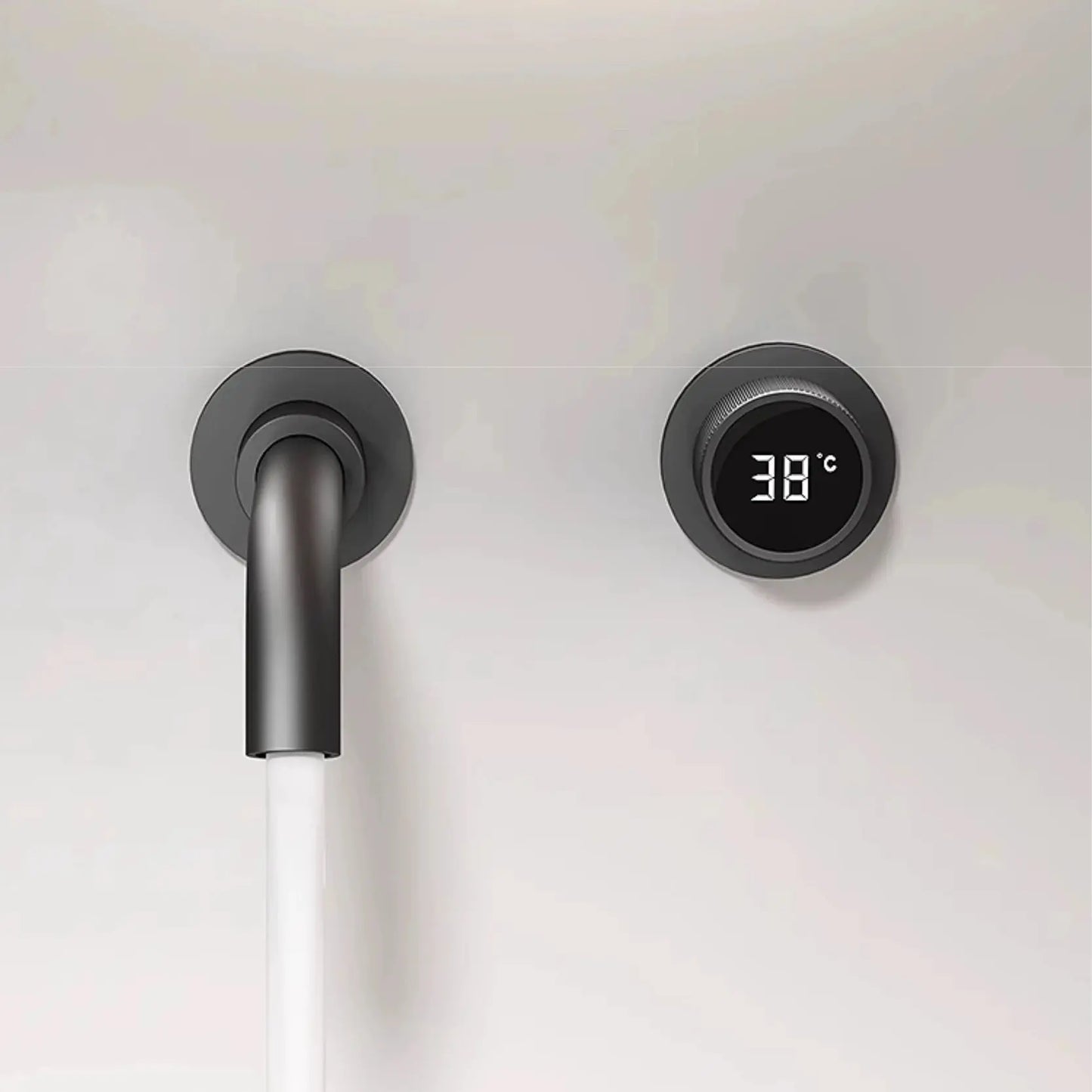 SaniSupreme Manhattan inbouw wastafelkraan mengkraan LCD keramisch Gun Metal