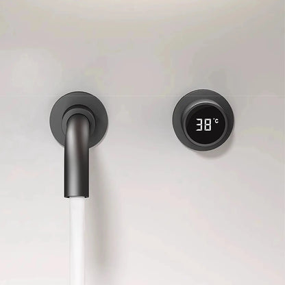 SaniSupreme Manhattan inbouw wastafelkraan mengkraan LCD keramisch Gun Metal