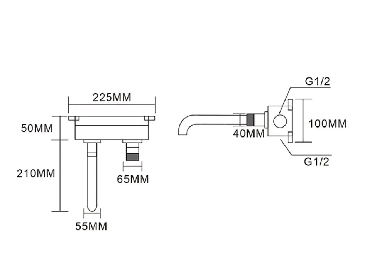 SaniSupreme Manhattan inbouw wastafelkraan mengkraan LCD keramisch Gun Metal