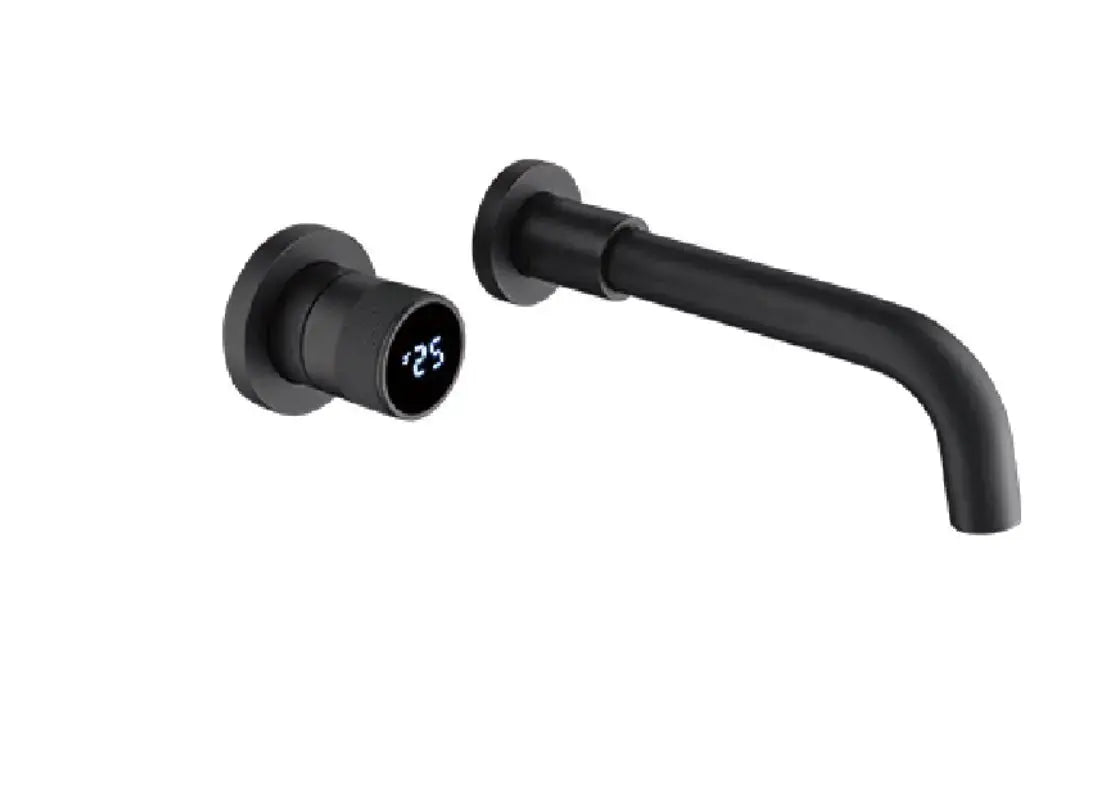 SaniSupreme Manhattan inbouw wastafelkraan mengkraan LCD keramisch Gun Metal