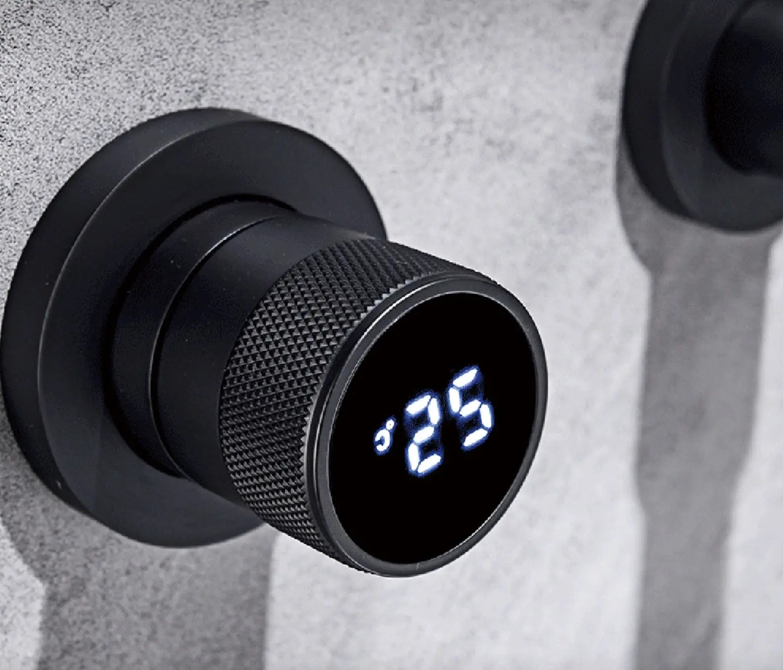 SaniSupreme Manhattan inbouw wastafelkraan mengkraan LCD keramisch mat - zwart