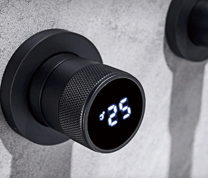 SaniSupreme Manhattan inbouw wastafelkraan mengkraan LCD keramisch mat - zwart