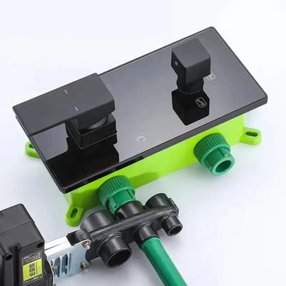 SaniSupreme Manhattan Premium HighLine LCD inbouw mengkraan vierkant 2 - weg zwart inbouw