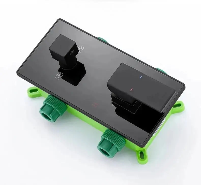 SaniSupreme Manhattan Premium HighLine LCD inbouw mengkraan vierkant 2 - weg zwart inbouw