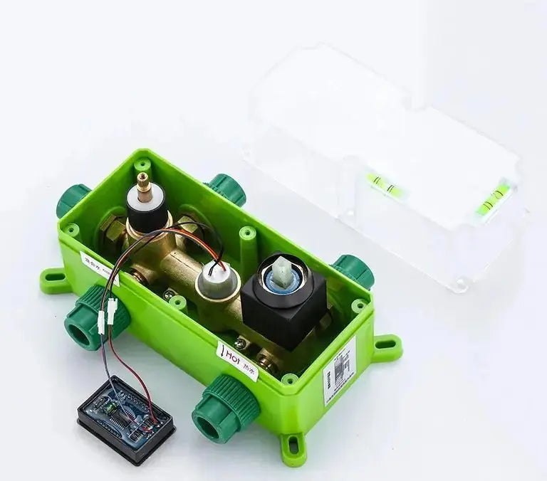 SaniSupreme Manhattan Premium HighLine LCD inbouw mengkraan vierkant 2 - weg zwart inbouw